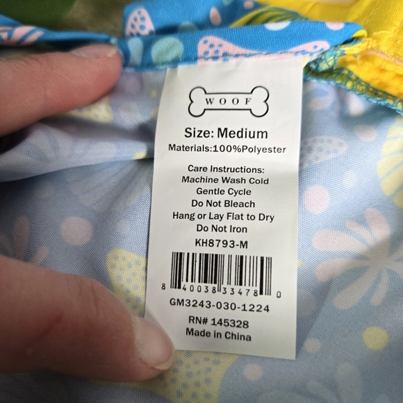 WOOF | Pet Swimsuit/Ocean Swim Trunks in Blue sz M - Picture 6 of 7